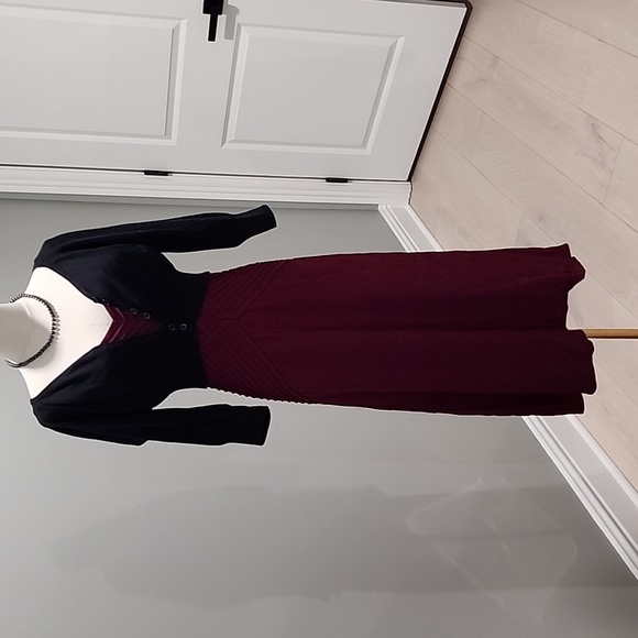 Tracy Reese Size 10 Burgundy Dress - Picture 9 of 16